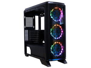 Gabinete Yeyian Knight 2200, ATX, sin fuente de poder. Color Negro.