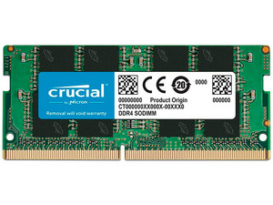 Memoria SODIMM Crucial Basics, DDR4, PC4-21300, (2666MHz), CL19, 8GB.