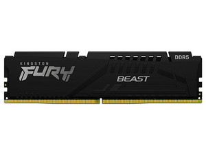 Memoria DIMM Kingston Fury Beast, DDR5 PC5-41600 (5200MHz), CL40, 16GB.