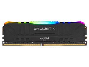 Memoria DIMM Crucial Ballistix, RGB, DDR4, PC4-25600 (3200MHz), 16GB. Color Negro.