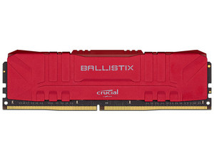 Memoria DIMM Crucial Ballistix DDR4 PC4-25600 (3200MHz), CL16, 8GB. Color Rojo.