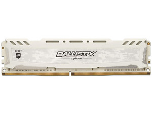 Memoria Crucial Ballistix Sport LT DDR4 (3000MHz), CL15, 8GB. Color Blanco.