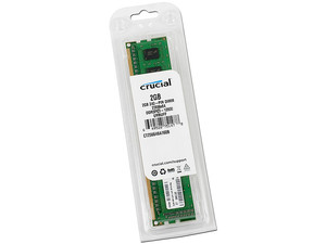 Memoria Crucial DDR3 PC3-12800 (1600 MHz) CL11, 2 GB.