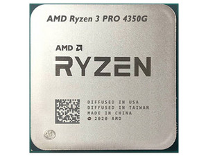AMD Ryzen 3 Pro 4350G Processor, 3.8 GHz (up to 4.0 GHz) with Radeon Graphics, Socket AM4, 4MB Cache, Quad-Core, 65W.  Bulk.