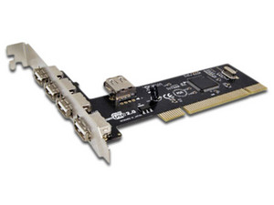 Adaptador BRobotix Tarjeta PCI USB 2.0 de Alta Velocidad 5 Puertos (4 Externos y 1 Interno).