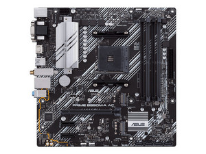 Asus PRIME B550M-A AC Motherboard, AMD B550 Chipset, Supports: AMD Ryzen 5th Generation Processor, Socket AM4, Memory: DDR4 4600(OC)/3866/2133 MHz, 128GB Max, Integrated: HD Audio, Network, Wi- Fi, USB 3.2, SATA 3.0, Micro-ATX, Pts: 1xPCIE 4.0 x16.