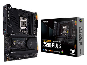 ASUS TUF GAMING Z590-PLUS Motherboard, Intel Z590 Chipset, Supports: Intel 11th and 10th gen, Socket 1200, Memory: DDR4 5133/3200/2133MHz, 128GB Max, Integrated: AudioHD, Network, USB 3.1 and SATA 3.0, M .2, ATX, Pts: 1xPCIE4.0x16, 1xPCIE3.0x16, 2xPCIE3.0x1