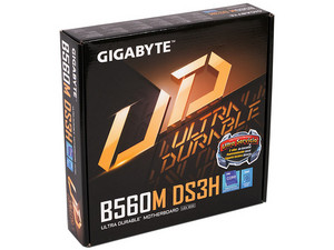 T. Madre Gigabyte B560M DS3H, Chipset Intel B560,
Soporta: Intel 10ma y 11va Generación de Socket 1200,
Memoria: DDR4  2133 / 5333 MHz, 128GB Max, 
Integrado: Audio HD, Red, USB 3.2 y SATA 3.0, M.2, 
Micro-ATX, Ptos: 1xPCIEx16 4.0