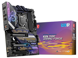 T. Motherboard MSI MPG Z590 GAMING FORCE, Chipset Z590, Supports: Intel 11th and 10th Generation.  Socket 1200, Memory DDR4 5333(OC)/3200/2133 MHz, 128GB Max, Integrated: HD Audio, Network, USB 3.0.  SATA 6Gb/s, M.2, ATX, Pts: 3xPCIEx16, 2xPCIEx1.