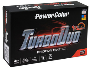 Tarjeta de Video PowerColor AMD RADEON R9 270X TurboDuo OverClocking, 2 GB GDDR5, DisplayPort, HDMI, DVI, Puerto PCI Express x16 3.0.