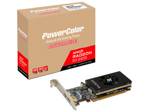 Tarjeta de Video AMD Radeon RX 6400 POWERCOLOR LOW PROFILE, 4GB GDDR6, 1xHDMI, 1xDisplayPort, PCI Express 4.0.