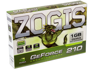 Tarjeta de Video Zogis NVIDIA GeForce 210, 1GB GDDR3, HDMI, DVI, Puerto PCI Express x16 2.0.