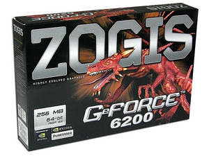 T. de Video ZOGIS nVidia GeForce 6200 con 256MB, Salida a TV. Puerto AGP 8X.