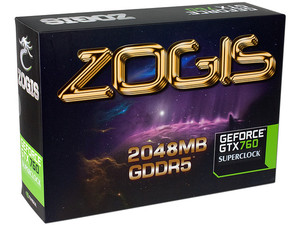 Tarjeta de Video ZOGIS NVIDIA GeForce GTX 760 Super Clock, 2 GB GDDR5, DisplayPort, HDMI, DVI, Puerto PCI Express x16 3.0.