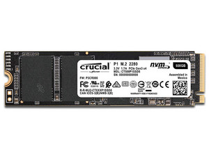Unidad de Estado Sólido crucial P1 500GB, M.2 PCIe NVMe.
