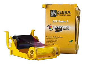 Cartucho de cinta Zebra YMCKOO para impresoras Zebra ZXP3 series.