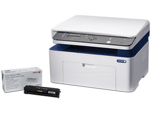 Multifuncional láser monocromática Xerox WorkCentre 3025_BI, impresora, copiadora, escáner, Ethernet, USB 2.0, Wi-Fi. incluye Cartucho de tóner Xerox, Negro, Modelo: 106R02773