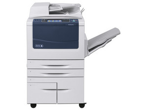 Multifuncional láser monocromática Xerox WorkCentre WC5890C_FA, impresora, copiadora, escáner y fax, 4800 x 1200 dpi, 90ppm. Color blanco/azul.