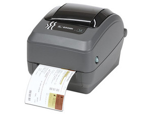 Impresora térmica de etiquetas Zebra GX430t, 300 x 300 dpi, USB. Color gris.
