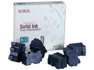 Tinta solida Xerox Color Cian, Modelo: 108R00817 con 6 sticks.