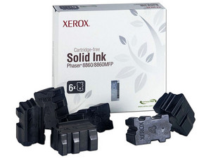 Tinta solida Xerox Color Negro, Modelo: 108R00820 con 6 sticks.