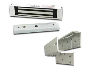 Paquete de Cerradura magnética ZKTeco LM1805LED de 120 kg con indicador LED y Soporte LMB180ZL en ZL.