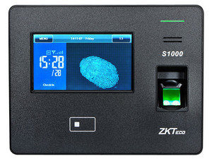 Control de asistencia ZKTeco S1000 con pantalla touch y hasta 20,000 huellas.