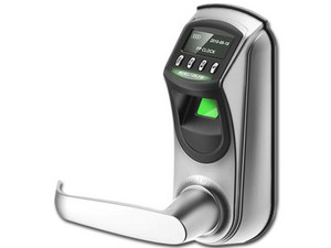 Cerradura biométrica ZKTeco L7000U reversible con puerto USB.