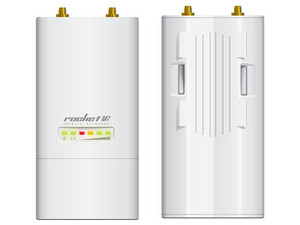 CPE de Exterior Ubiquiti Networks Airmax Rocket M2 de 2.4 GHz Wireless N (Wi-Fi 4), hasta 150Mbps, PoE Pasivo.