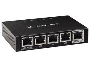 Router Ubiquiti Networks EdgeRouter X  de 5 puertos Gigabit Ethernet.