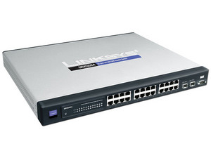 Switch Gigabit Cisco SRW2024 de 24 puertos Rj45 10/100/100 Mbps, 2 puertos SFP de 100/1000.