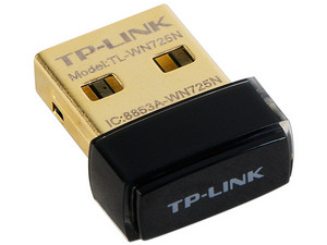 Adaptador Nano USB TP-Link TL-WN725N Wireless N (Wi-Fi 4), hasta 150 Mbps.