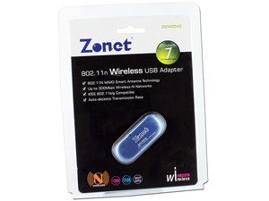 Adaptador USB Zonet Wireless N, hasta 300Mbps