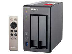 NAS QNAP TS 251P con 2 Bahías para Discos de 3.5, 2 x Gigabit, 3 x USB3.0, 2 x USB 2.0,   2 GB DDR3L, (no Incluye discos duros).