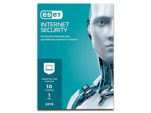 ESET Internet Security 2019, 10 PCs, 1 Año.