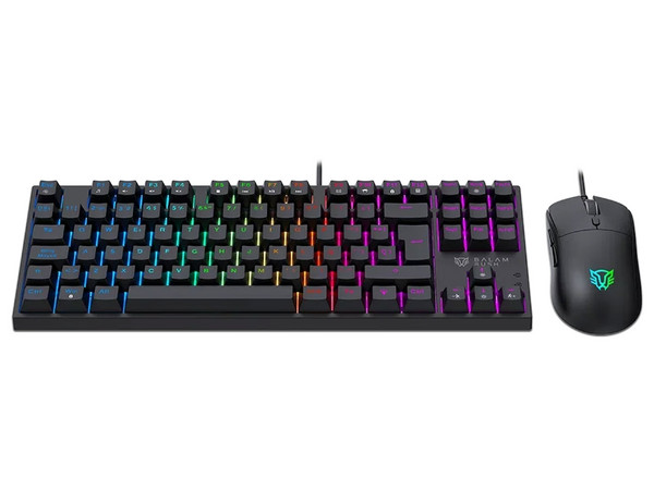 Kit de Teclado y Mouse Gamer Balam Rush Fusion Vanguard TKL CKG680, USB. Color Negro.