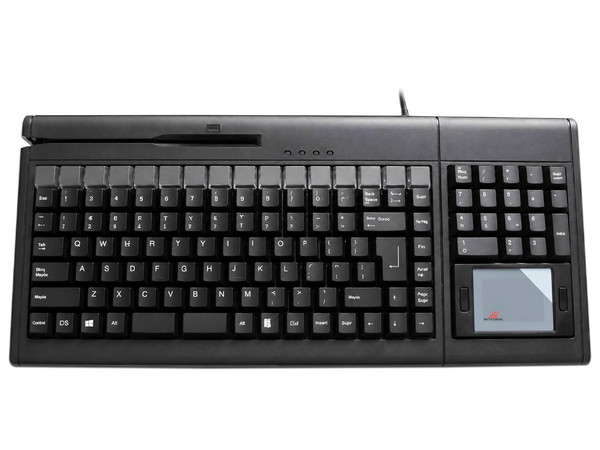 Teclado POS EC-Line EC-S128MT con Touchpad, 32 Teclas Programables, USB. Color Negro.