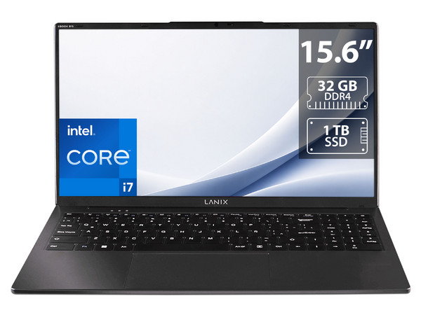 Laptop Lanix Xbook B15:
Procesador Intel Core i7 13620H (hasta 4.9 GHz),
Memoria de 32GB DDR4,
SSD de 1TB,
Pantalla de 15.6