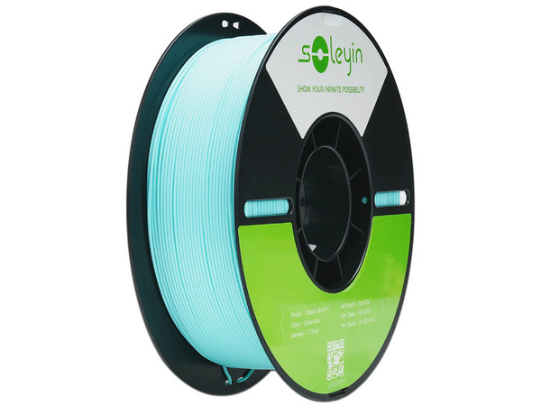 Rollo de Filamento Creality Soleyin Ultra de PLA de 1.75mm, 1Kg. Color Azul Claro.