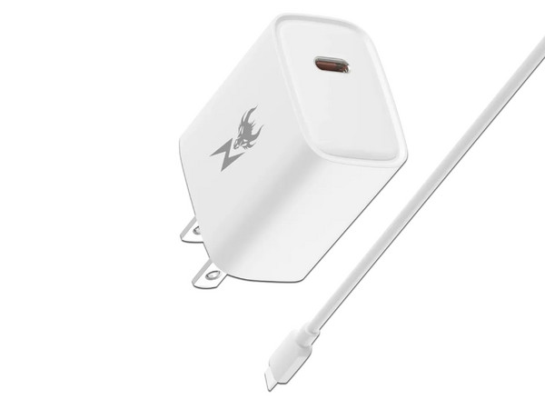 Cargador de Pared AmpNergy ACGTRACCMO05PW de 20W, USB Tipo C, Cable Incluido. Color Blanco.