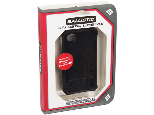 Funda de Silicón Ballistic LifeStyle para iPhone 4 y 4S con esquinas intercambiables reforzadas contra caídas.