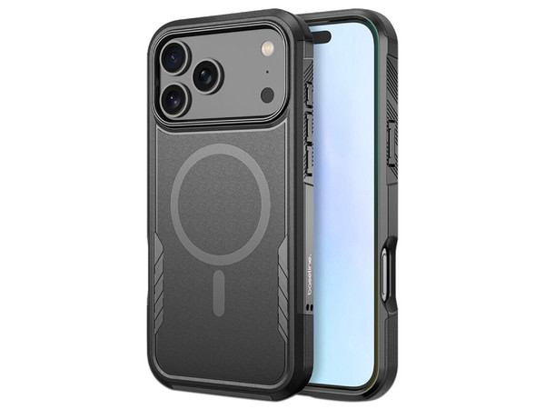 Funda Protectora Baseline Fortress, Compatible con iPhone 17 Pro Max. Color Negro.