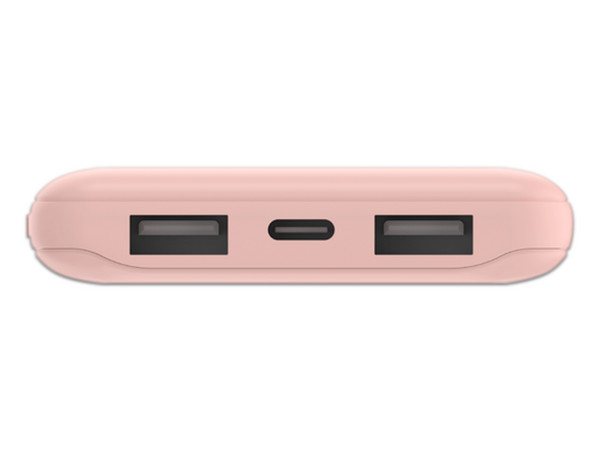 Batería Portátil Belkin BoostCharge BPB011 Power Bank de 10000mAh, 15W, USB-A, USB-C. Color Rosa.