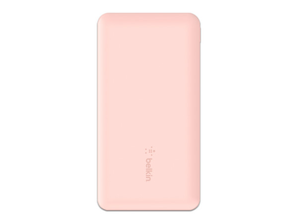Batería Portátil Belkin BoostCharge BPB011 Power Bank de 10000mAh, 15W, USB-A, USB-C. Color Rosa.