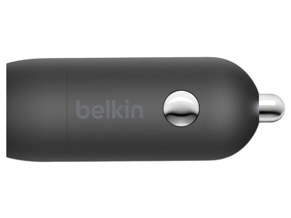 Cargador de Carro Belkin BoostCharge CCA004 de 30W, 3A, Carga rápida, puerto USB-C. Color Negro.