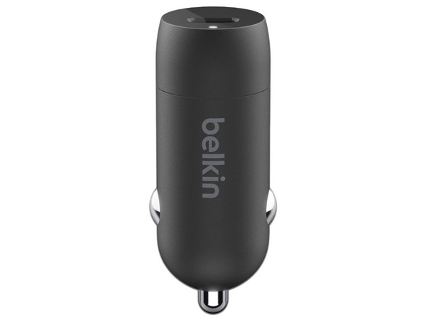 Cargador de Carro Belkin BoostCharge CCA004 de 30W, 3A, Carga rápida, puerto USB-C. Color Negro.