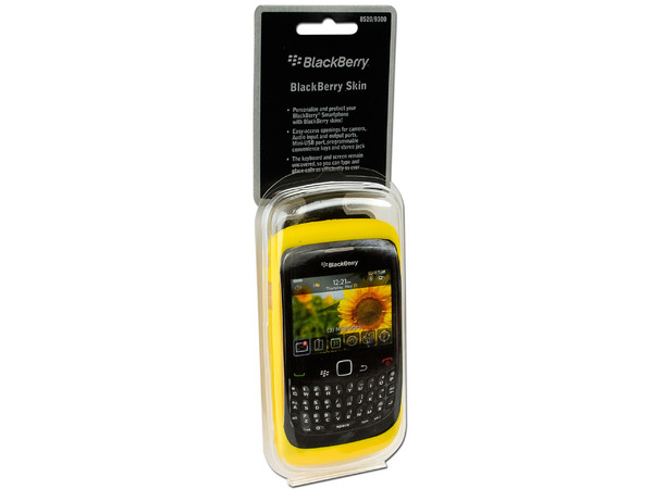 Funda de Silicon BlackBerry color amarillo