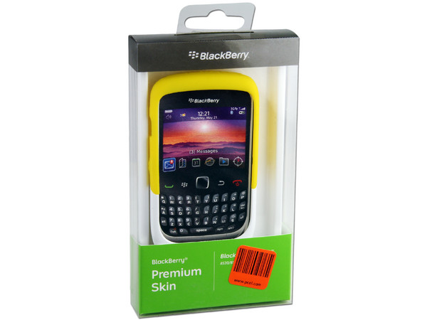 Funda de Silicon Premium BlackBerry color amarillo