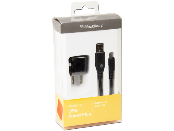 Cargador USB Power Plug BlackBerry con cable micro USB