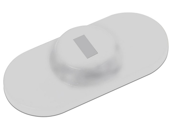 Ancla Adhesiva BRobotix con Ranura K-Slot para Laptop, Tableta o Smartphone, Tipo Placa. Color Gris.